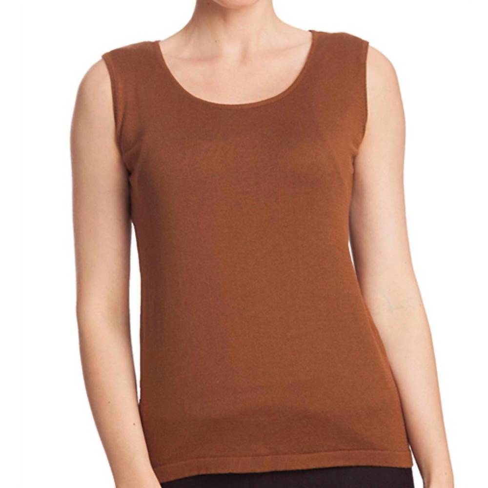 NEW ANGEL bra-friendly tank top in mocha